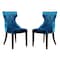 Manhattan Comfort Reine Velvet Dining Chair (Set of Two) in Cobalt Blue and Walnut DC007-CB - alternate 1